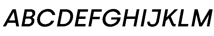 Silka MediumItalic Font UPPERCASE