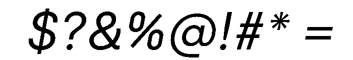 Silka RegularItalic Font OTHER CHARS