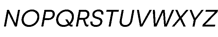 Silka RegularItalic Font UPPERCASE