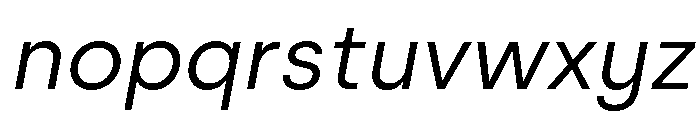Silka RegularItalic Font LOWERCASE