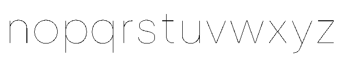 Silka Thin Font LOWERCASE