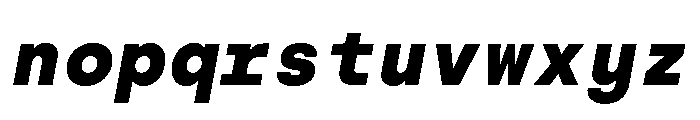 SilkaMono BlackItalic Font LOWERCASE
