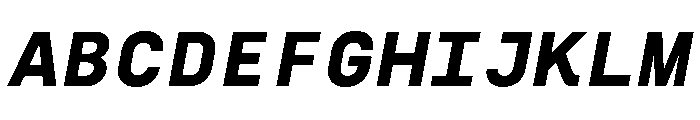 SilkaMono BoldBoldItalic Font UPPERCASE