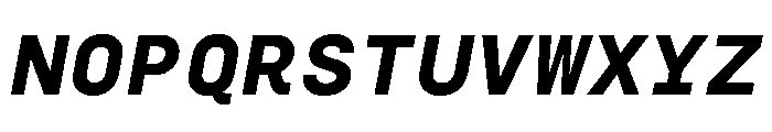 SilkaMono BoldBoldItalic Font UPPERCASE