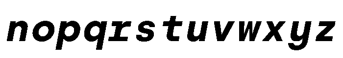 SilkaMono BoldBoldItalic Font LOWERCASE