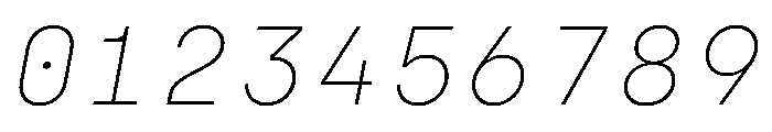 SilkaMono ExtraLightItalic Font OTHER CHARS