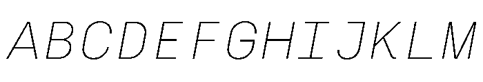 SilkaMono ExtraLightItalic Font UPPERCASE