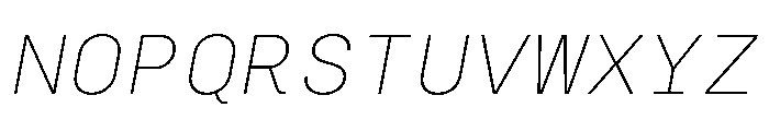SilkaMono ExtraLightItalic Font UPPERCASE