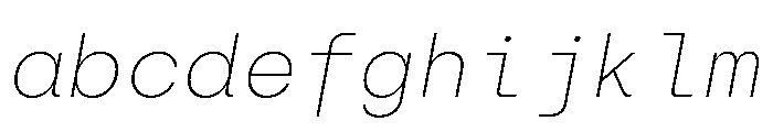 SilkaMono ExtraLightItalic FONT