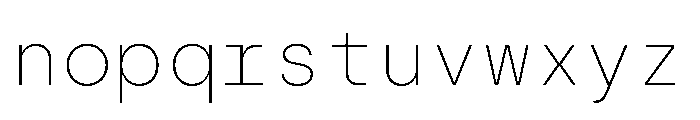 SilkaMono ExtraLight Font LOWERCASE
