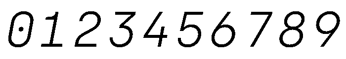 SilkaMono LightItalic Font OTHER CHARS