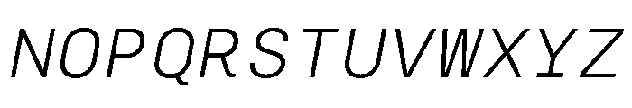 SilkaMono LightItalic Font UPPERCASE