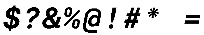 SilkaMono SemiBoldItalic Font OTHER CHARS