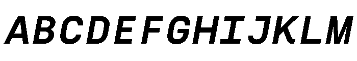 SilkaMono SemiBoldItalic Font UPPERCASE