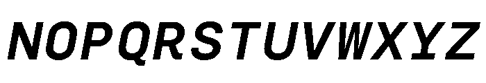 SilkaMono SemiBoldItalic Font UPPERCASE