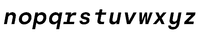 SilkaMono SemiBoldItalic Font LOWERCASE