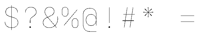 SilkaMono Thin Font OTHER CHARS