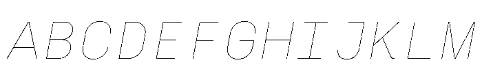 SilkaMono ThinItalic Font UPPERCASE