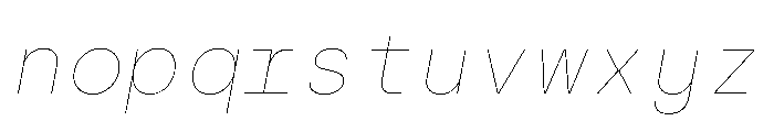 SilkaMono ThinItalic Font LOWERCASE