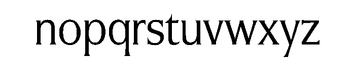 Silverado CondensedLight Font LOWERCASE