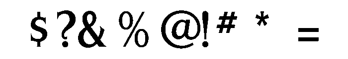 Silverado CondensedMedium Font OTHER CHARS