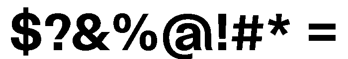 Similar Bold Font OTHER CHARS