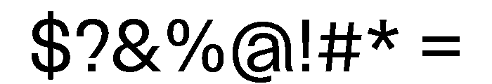 Similar Regular Font OTHER CHARS