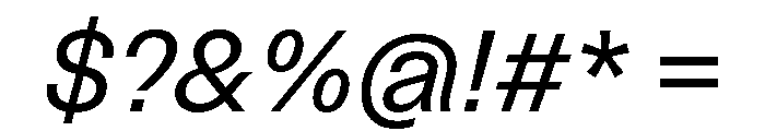 Similar RegularItalic Font OTHER CHARS