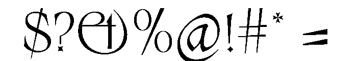 Sinistre Regular Font OTHER CHARS