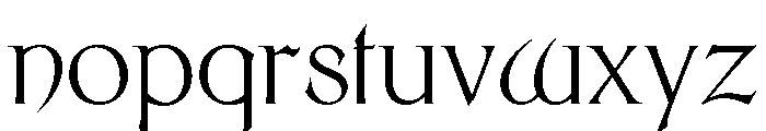 Sinistre Regular Font LOWERCASE