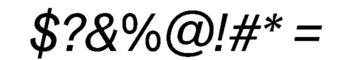 SitaSans Web Italic Font OTHER CHARS