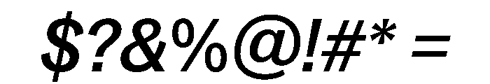 SitaSans Web MediumItalic Font OTHER CHARS