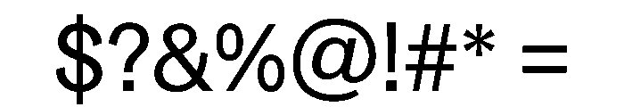 SitaSans Web Regular Font OTHER CHARS