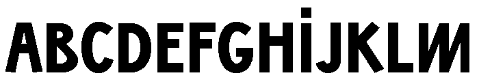Sixten Narrow Bold Font UPPERCASE