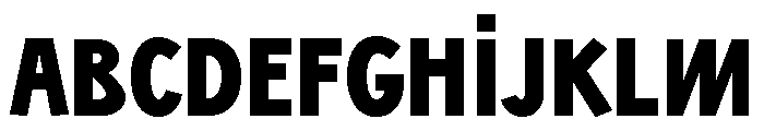 Sixten Narrow Extrabold Font UPPERCASE