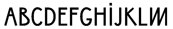 Sixten Narrow Instance Font UPPERCASE