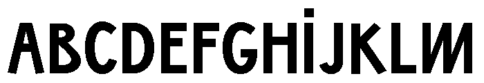 Sixten Narrow Semibold Font UPPERCASE