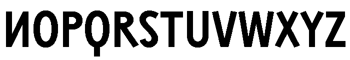Sixten Narrow Semibold Font UPPERCASE