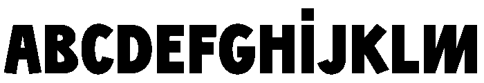 Sixten NarrowBlack Instance Font UPPERCASE