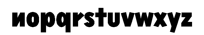 Sixten NarrowBlack Instance Font LOWERCASE