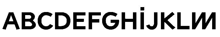 Sixten WideSemibold Instance Font UPPERCASE