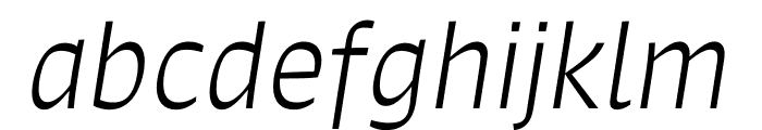 SIGNO LIGHT ITALIC Font LOWERCASE
