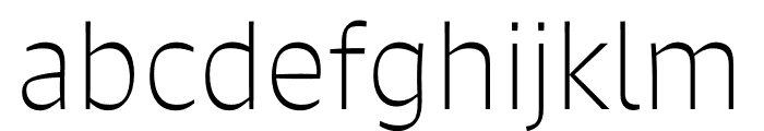 SIGNO THIN Font LOWERCASE