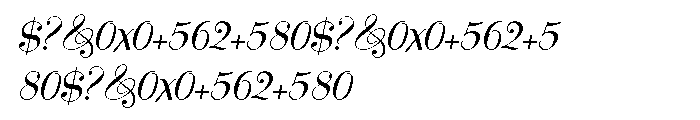 Silk Script Font OTHER CHARS