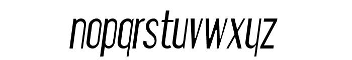 Silo-CondensedItalic Font LOWERCASE