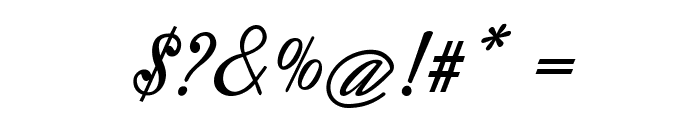 Silvero-BoldItalic Font OTHER CHARS