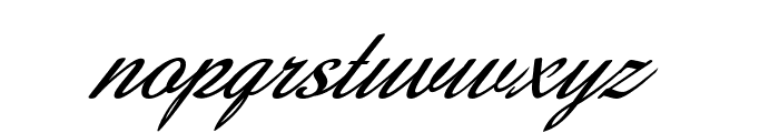 Silvero-BoldItalic Font LOWERCASE