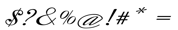 Silvero-ExtraexpandedItalic Font OTHER CHARS
