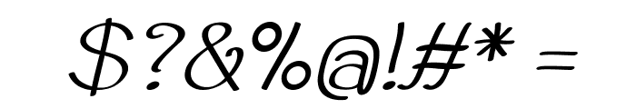 SilvervaleItalic Font OTHER CHARS