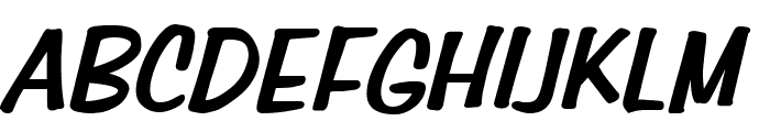 Simpson Heavy Italic Font UPPERCASE